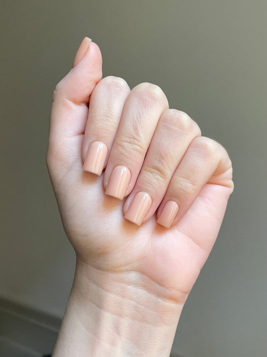 Beige naturel - effet gel (carré)