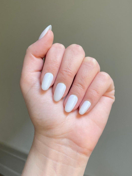 Blanc laiteux - effet gel (rond)